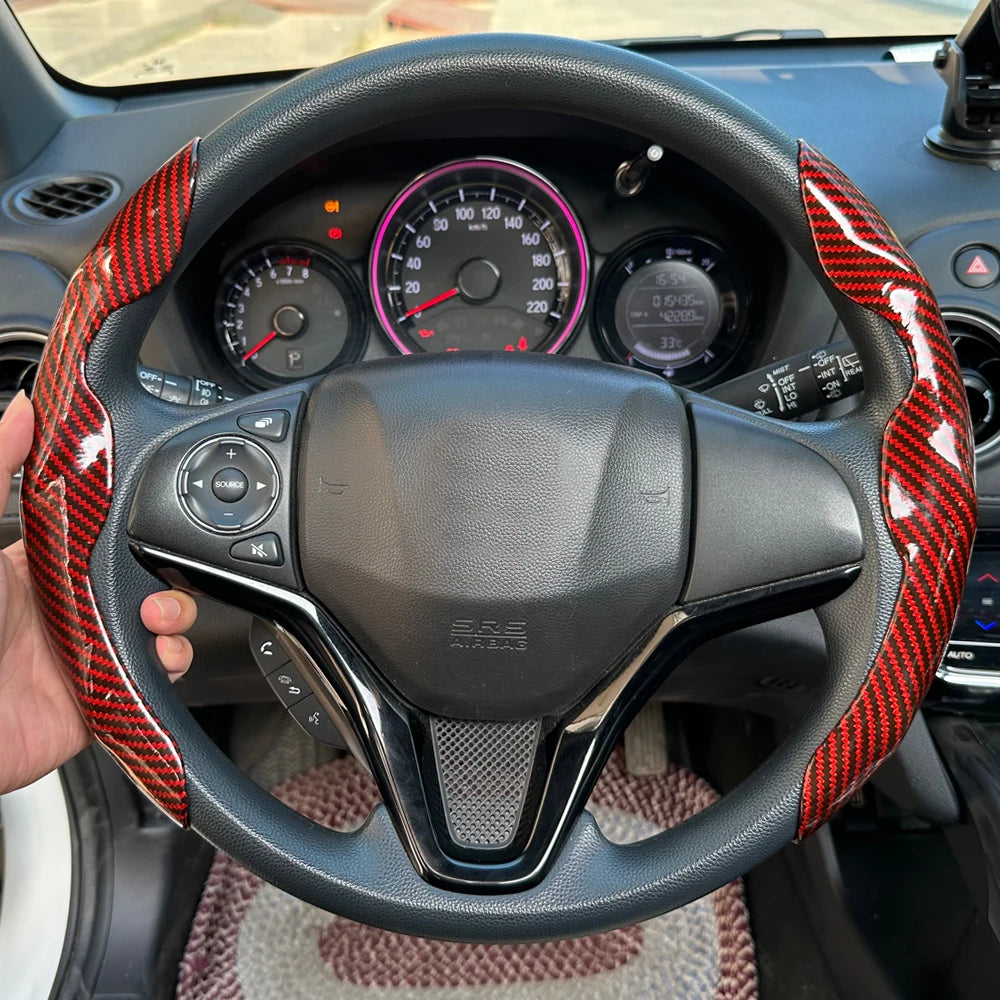 2-Piece Steering Wheel Grip Covers - Universal Fit