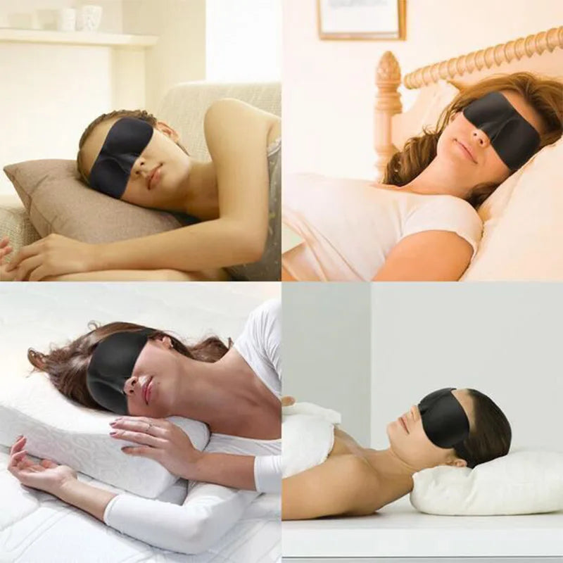 3D Contoured Sleep Mask - Zero Eye Pressure, Light Blocking