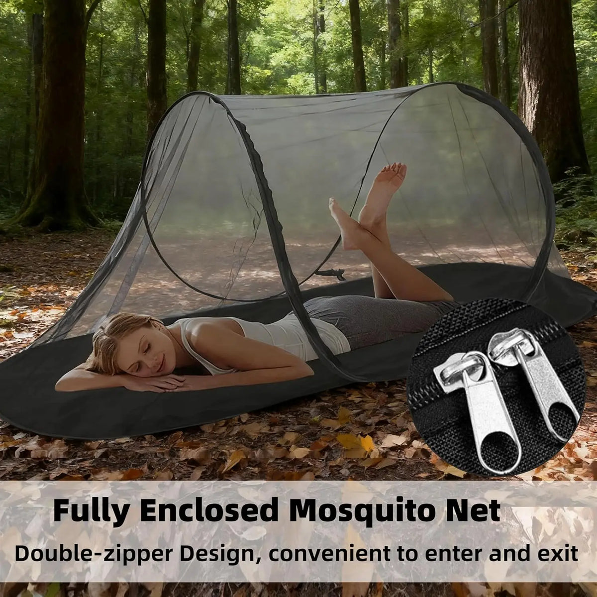 Pop-Up Mosquito Net Tent – Portable Bug Screen Canopy for Patio, Bed & Camping (78" x 31")