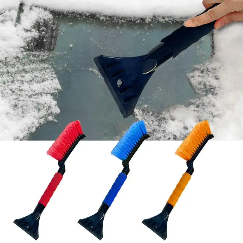 2-in-1 Snow Brush & Ice Scraper with Foam Grip - Blue