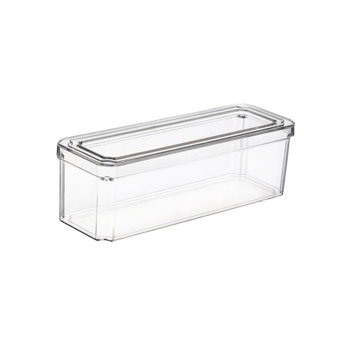 Clear Stackable Fridge Organizer Bin with Lid (Sold Individually)