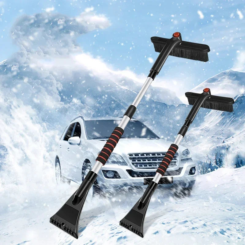 Extendable Snow Brush & Ice Scraper (26-35 in, Detachable)
