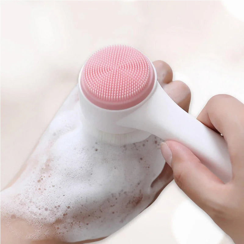 Silicone Facial Cleansing Brush – Dual-Sided Exfoliator