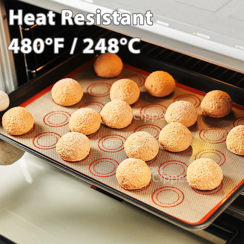 Silicone Baking Mat Set – 4 Non-Stick Reusable Mats with Brush & Spatula