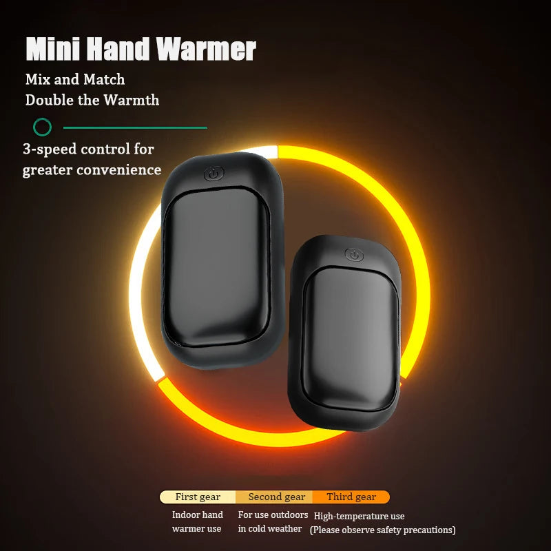 Magnetic Rechargeable Hand Warmers 2-Pack – 3 Heat Levels