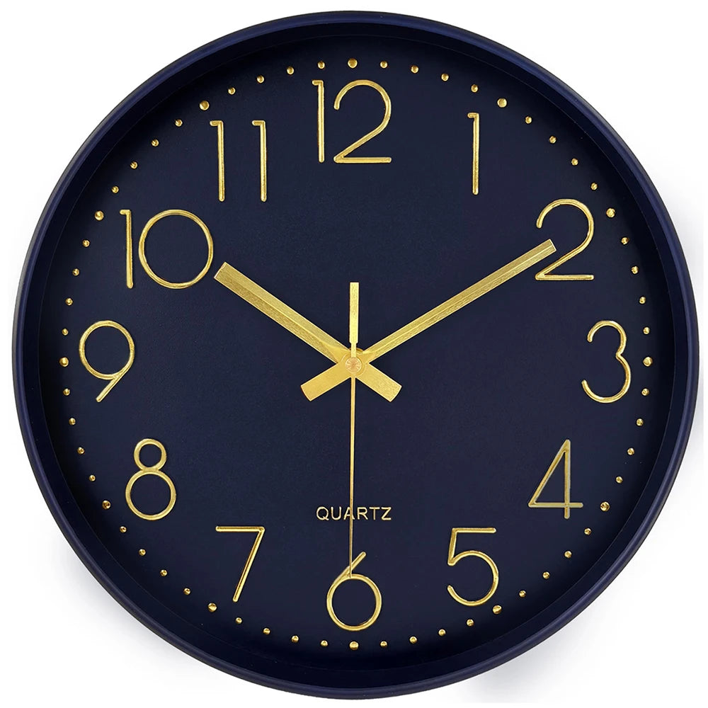 Modern Minimalist Silent Wall Clock with 3D Numbers