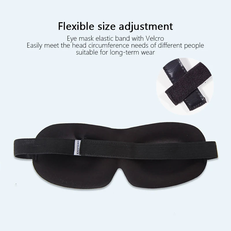 3D Contoured Sleep Mask - Zero Eye Pressure, Light Blocking