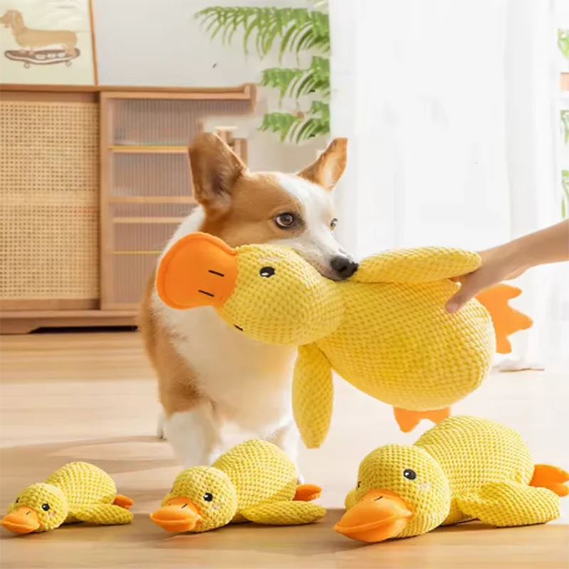 Plush Quacking Duck Dog Toy - Soft Cuddle Companion (1 Toy)