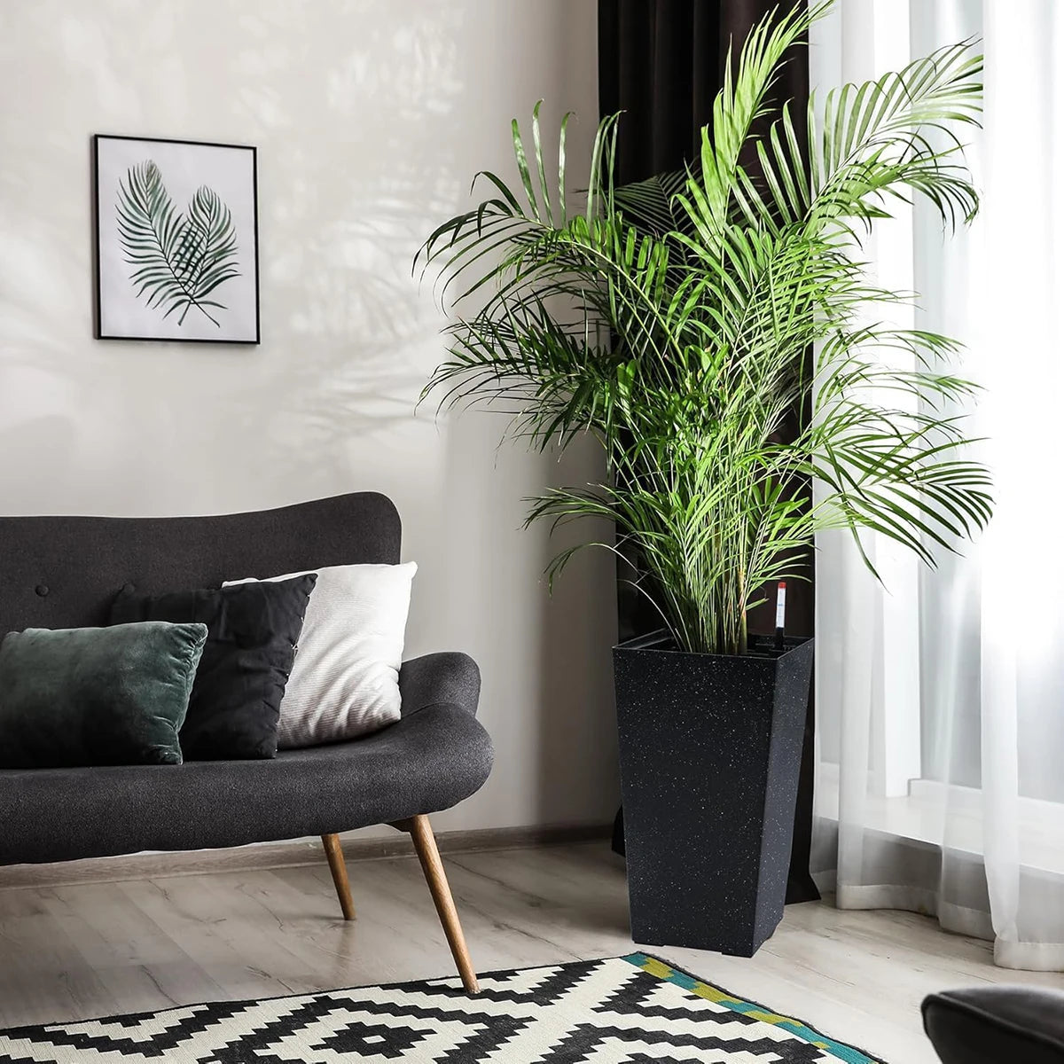 Modern Tall Outdoor Planters – Set of 2