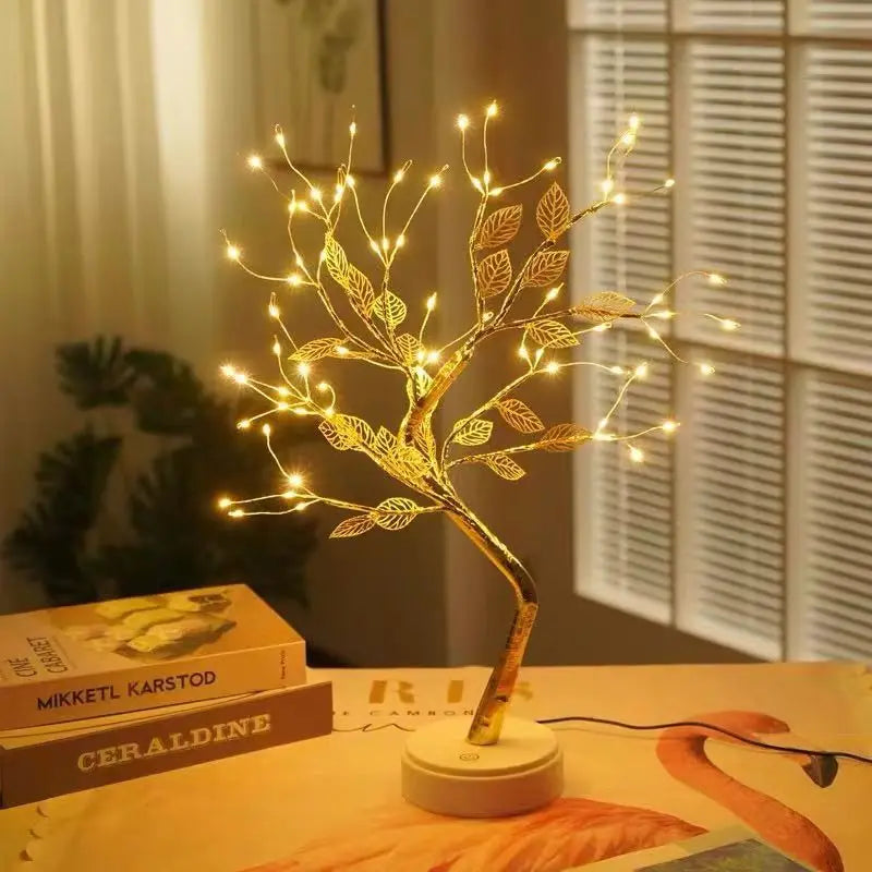 Decorative LED Tree Lamp – USB-Powered Ambient Night Light