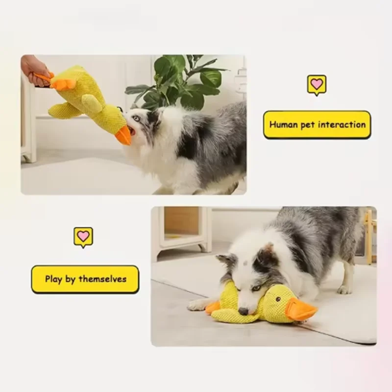 Plush Quacking Duck Dog Toy - Soft Cuddle Companion (1 Toy)
