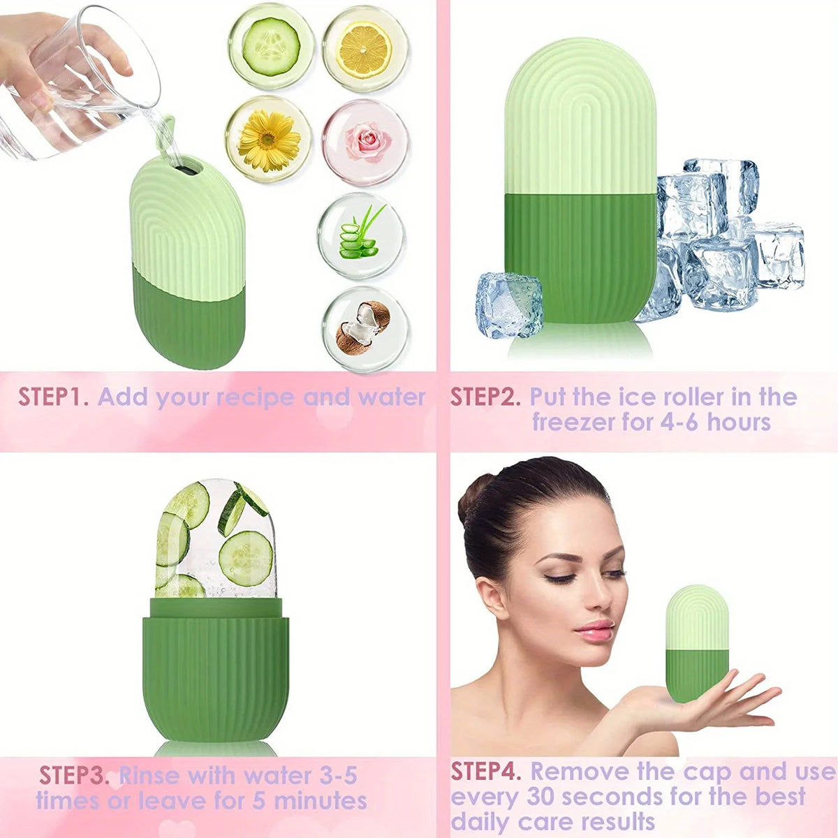 Ice roller and gua sha facial set