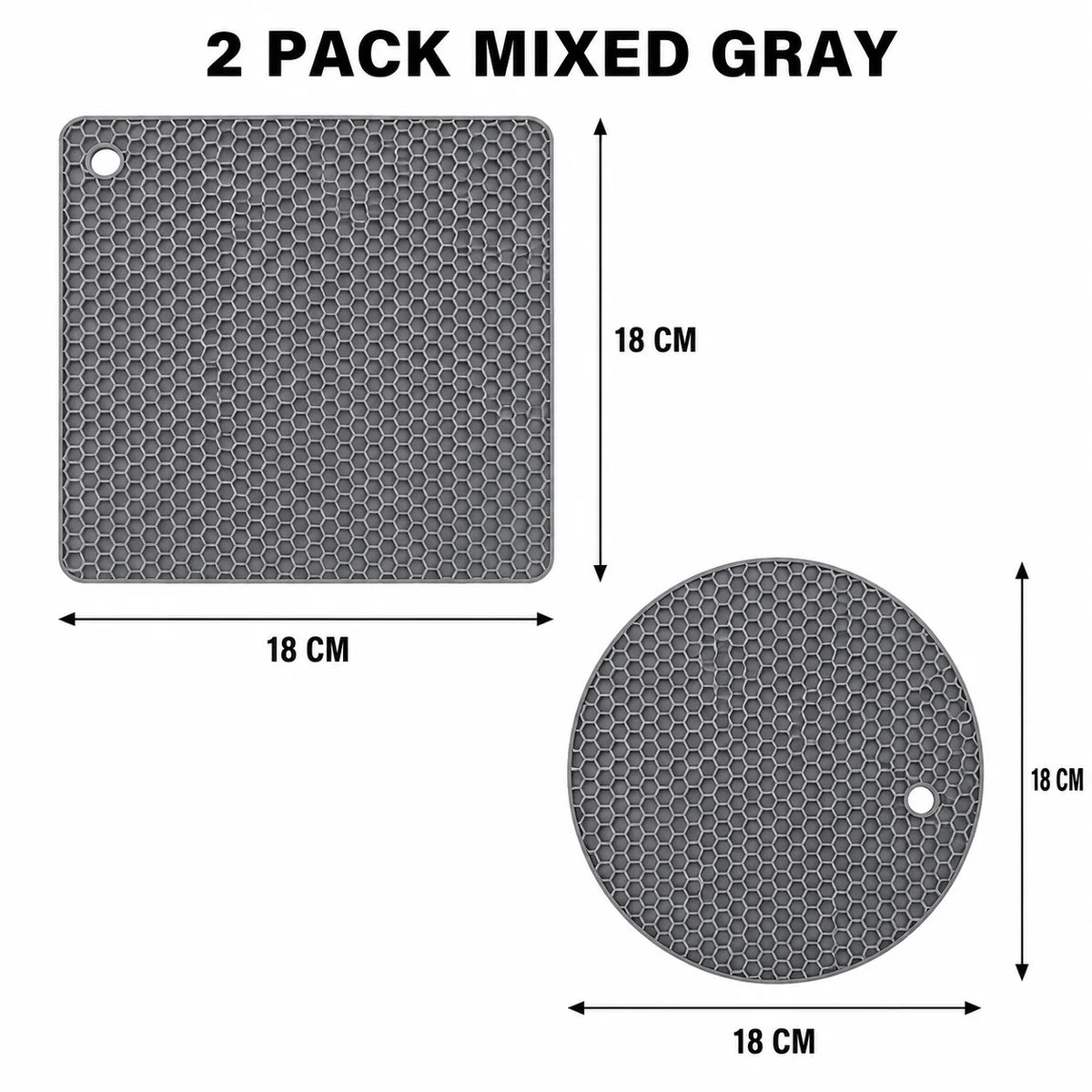 Silicone Honeycomb Trivet Mats, 2-Pack (7 in)