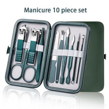 Stainless Steel Manicure & Pedicure Kit with Travel Case