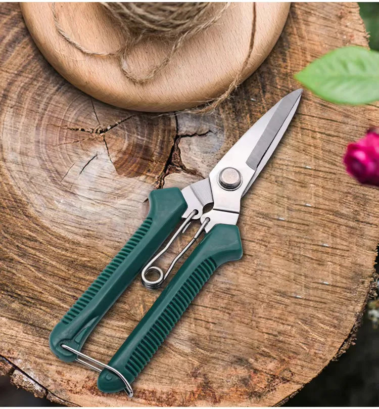 Stainless Steel Garden Pruning Shears – Sharp Precision Snips for Plants, Flowers & Bonsai