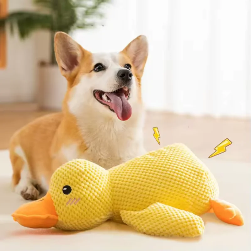 Plush Quacking Duck Dog Toy - Soft Cuddle Companion (1 Toy)