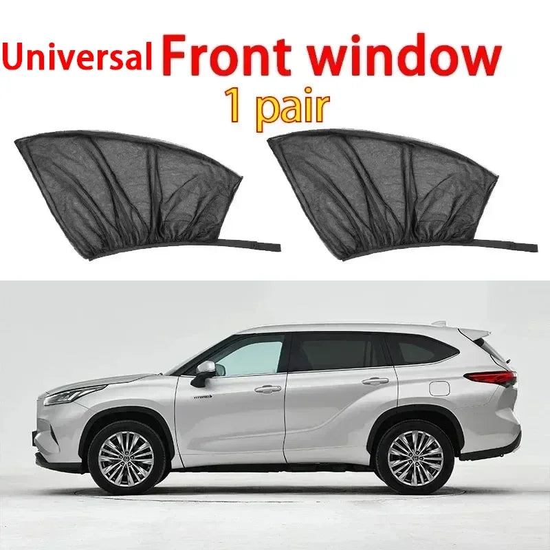 Breathable Mesh Car Window Shades - Slip-On Sock Style