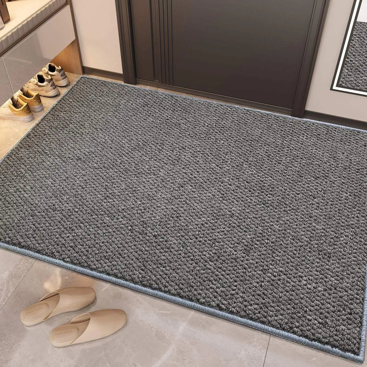 Washable Low-Profile Door Mat – Non-Slip Indoor/Outdoor Entry Rug