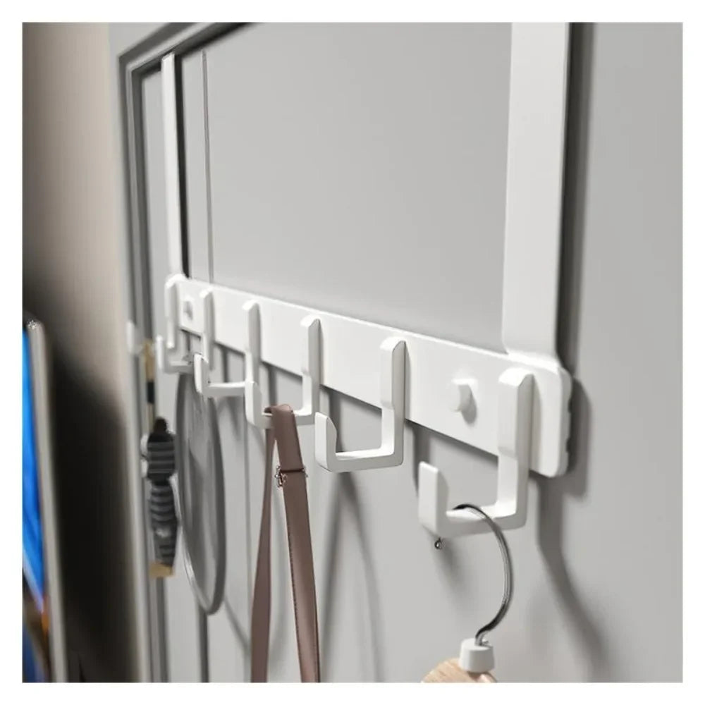 Over-the-Door 6-Hook Rack - No-Drill Coat & Towel Hanger