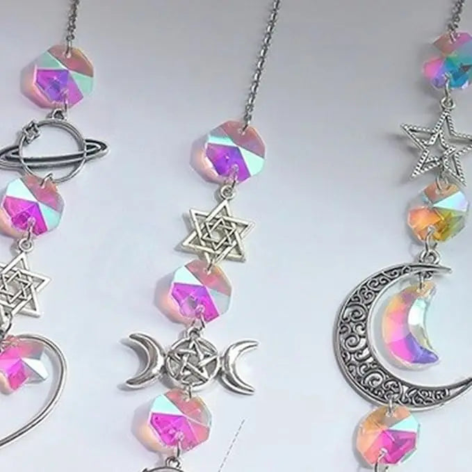Crystal Sun Catcher – Hanging Rainbow Maker Prism for Window, Garden & Patio