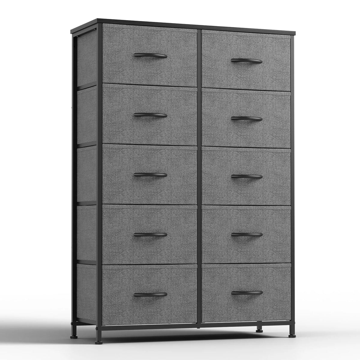 10-Drawer Fabric Storage Dresser with Steel Frame