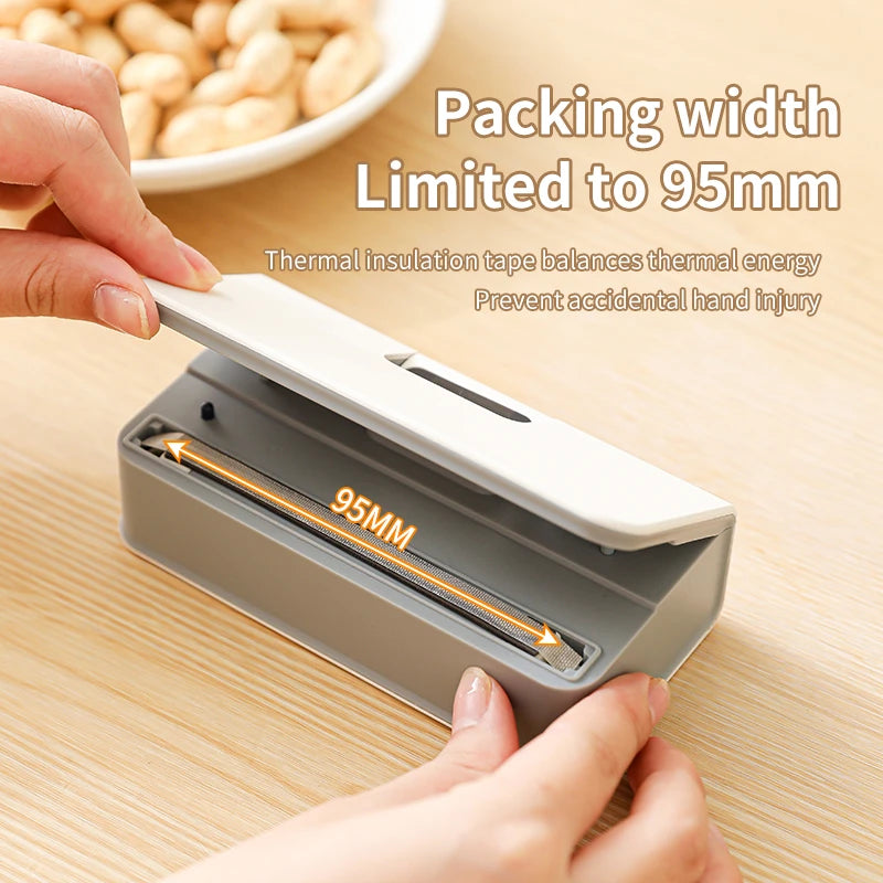 Rechargeable Mini Bag Heat Sealer with Magnetic Base (USB-C)