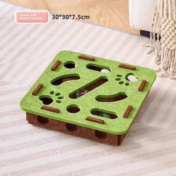 Felt Cat Puzzle Box with Bell Balls