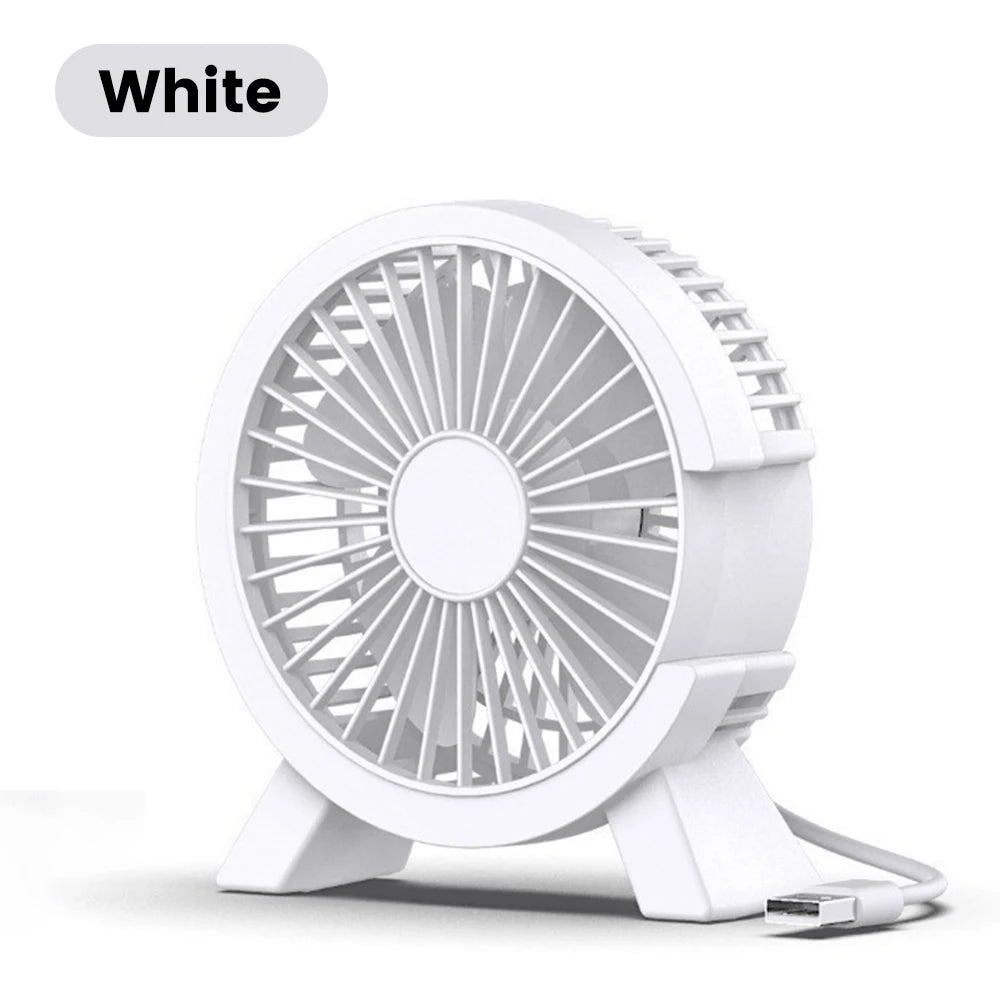 Mini USB Desk Fan – Quiet Personal Table Fan for Home & Office
