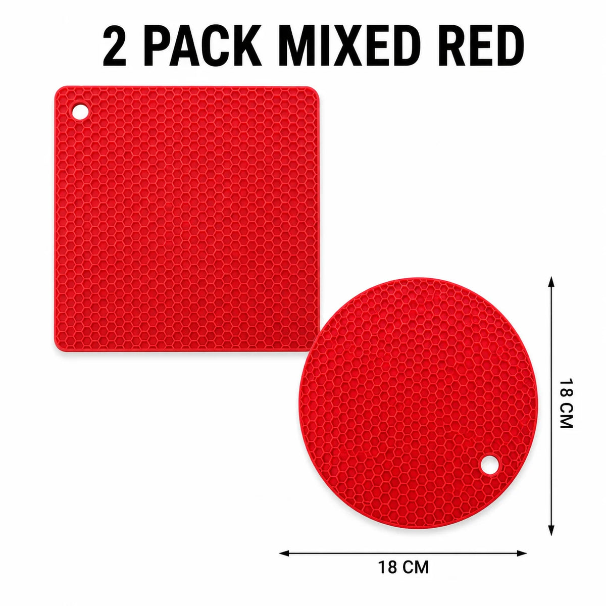 Silicone Honeycomb Trivet Mats, 2-Pack (7 in)