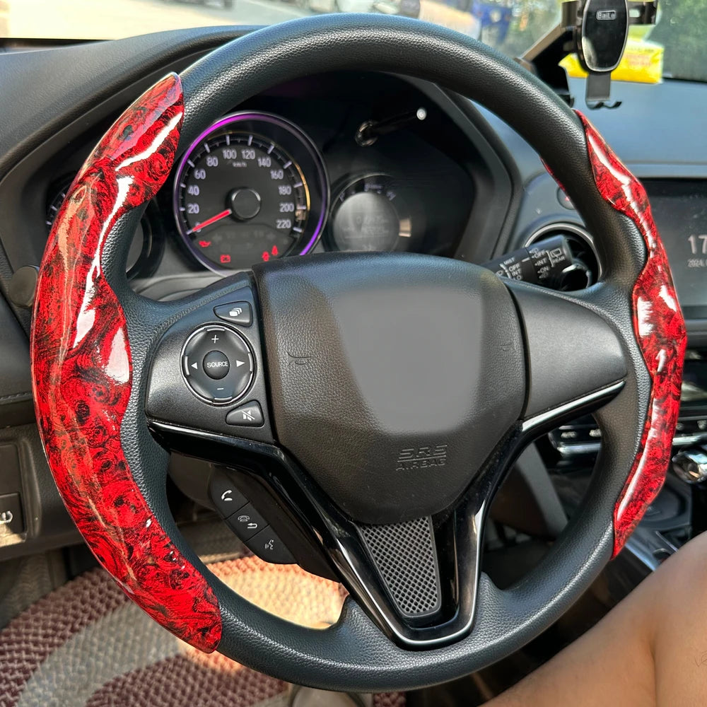 2-Piece Steering Wheel Grip Covers - Universal Fit