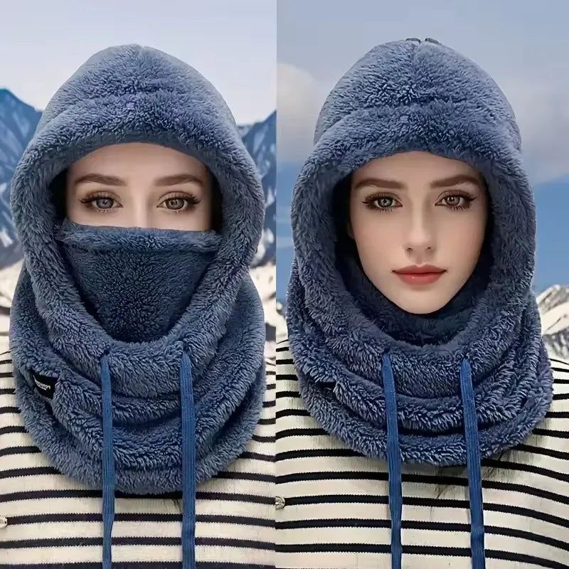 Sherpa Fleece Winter Hood – Windproof Balaclava & Neck Warmer