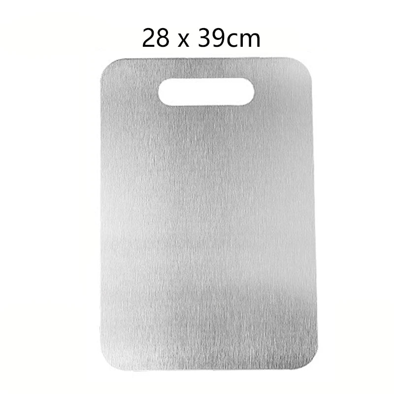 Double-Sided Stainless Steel Cutting Board – Easy-Clean Non-Porous Kitchen Chopping Board
