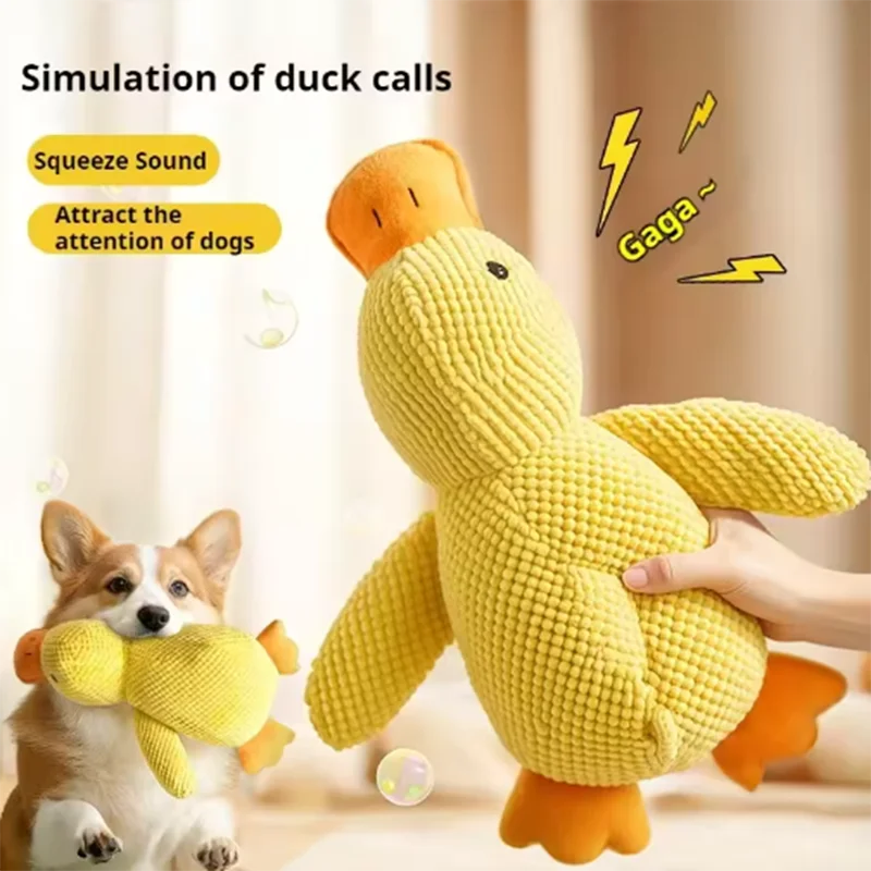 Plush Quacking Duck Dog Toy - Soft Cuddle Companion (1 Toy)