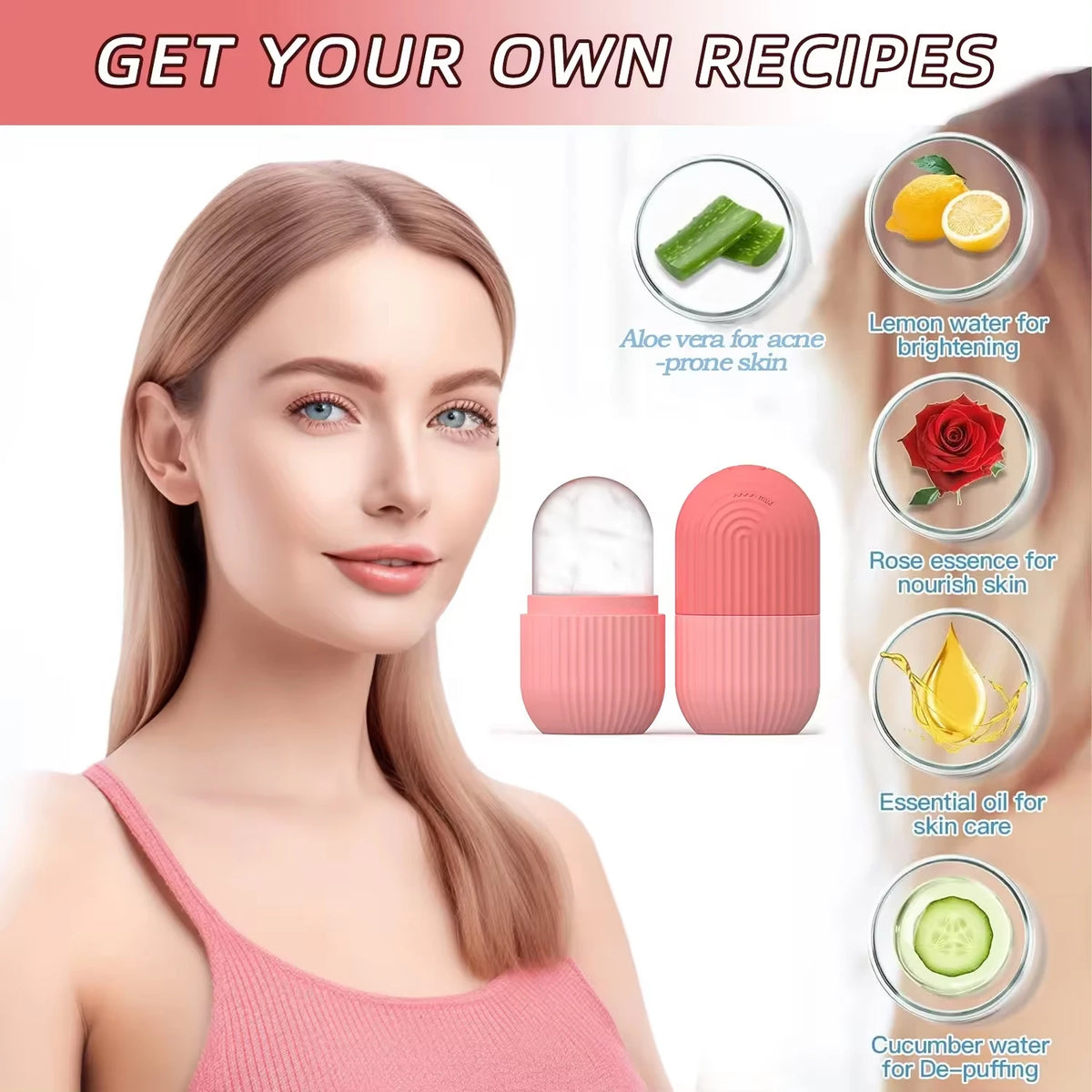 Ice roller and gua sha facial set