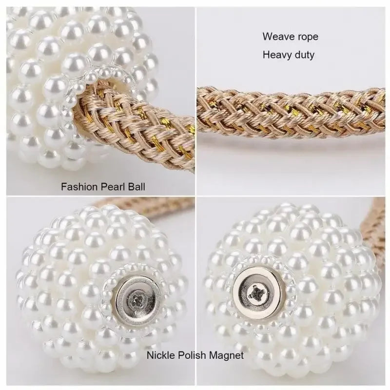 Pearl Magnetic Curtain Tiebacks - Set of 2 (1 Pair)