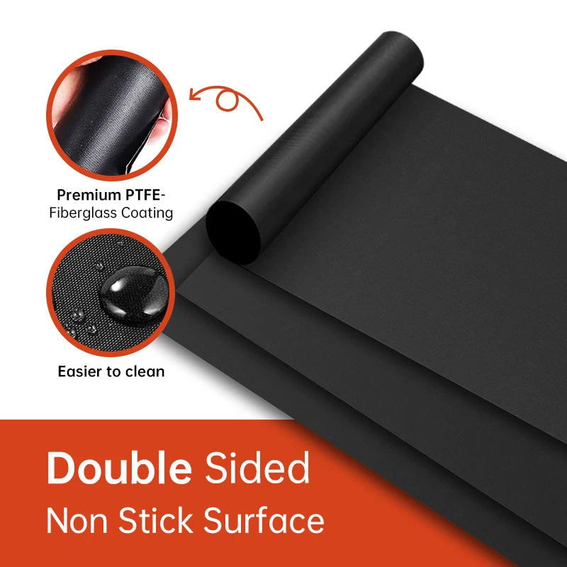 Non-Stick BBQ Grill Mats (2-Pack) – Reusable, Heat-Resistant PTFE