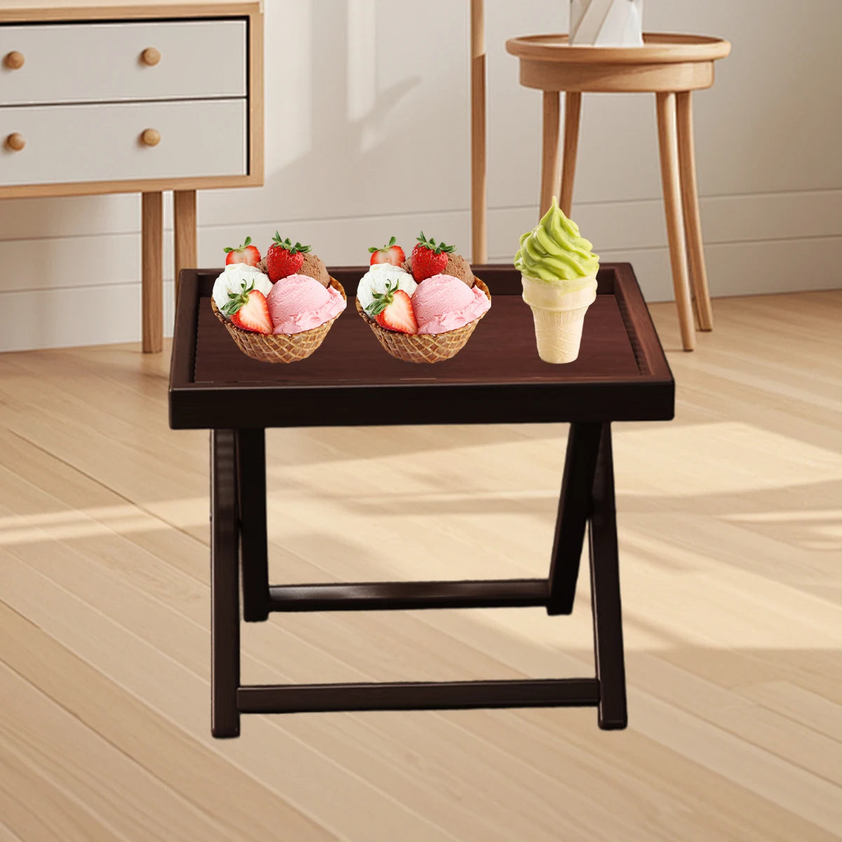 Folding Bamboo Portable Side Table