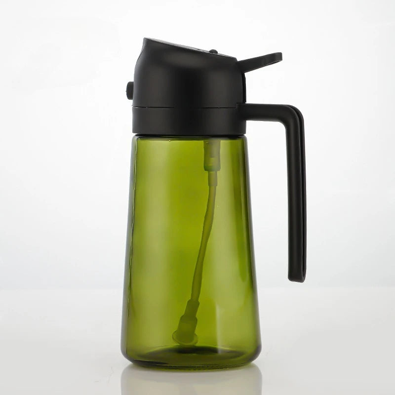 2-in-1 Glass Olive Oil Sprayer & Pourer Bottle (470 ml)
