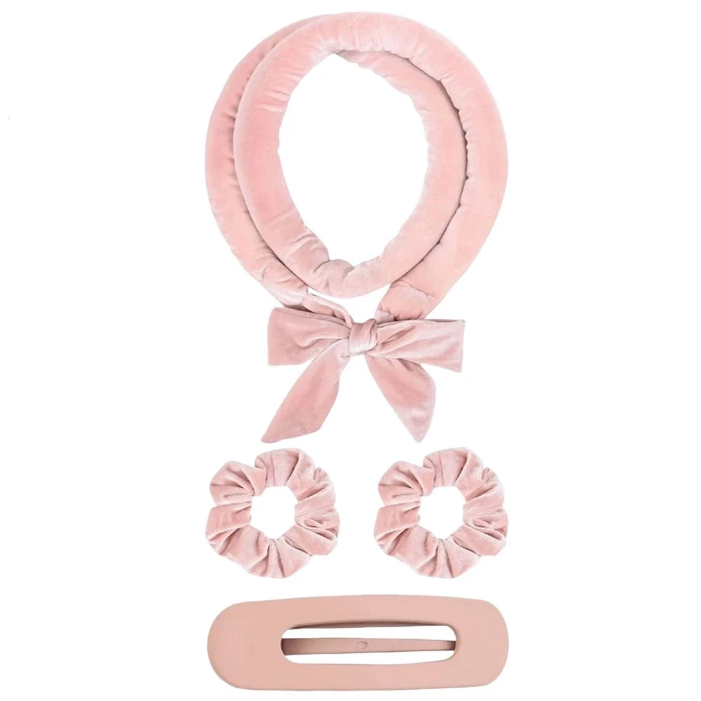 Heatless Curling Rod Headband Set with Scrunchies & Clip