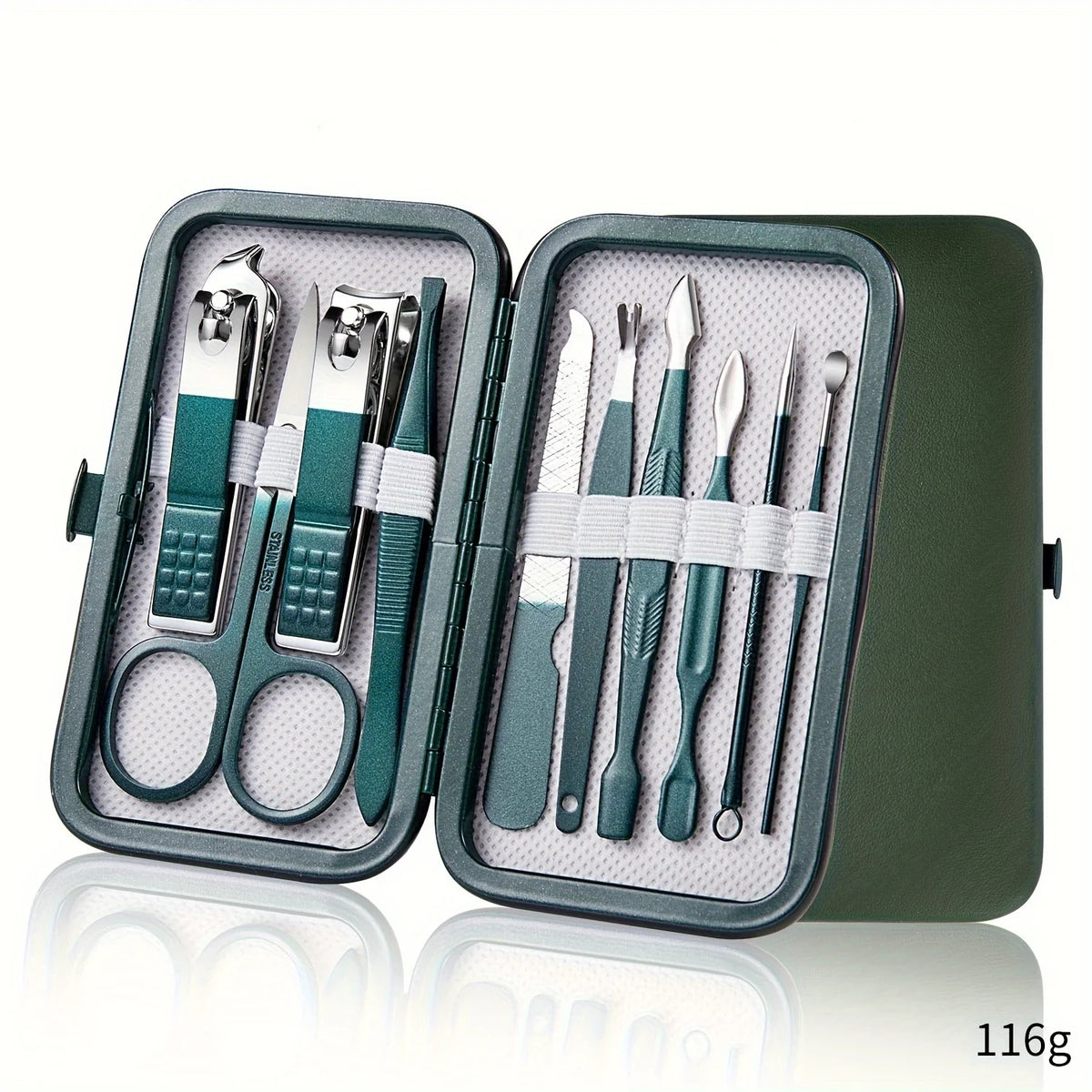 Stainless Steel Manicure & Pedicure Kit with Travel Case
