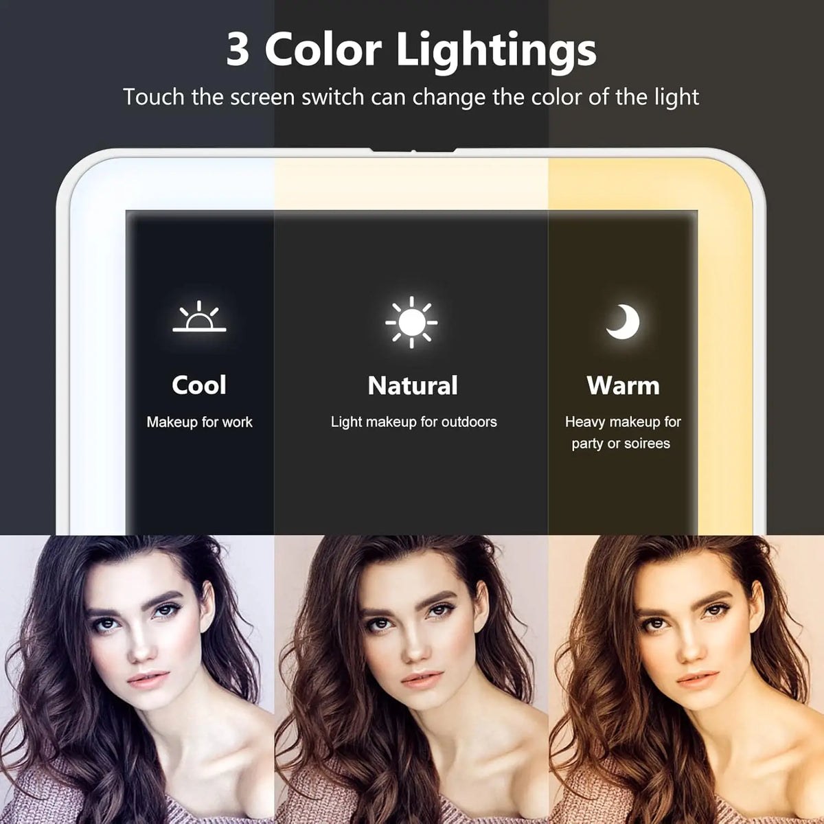 LED Vanity Mirror color lighting modes