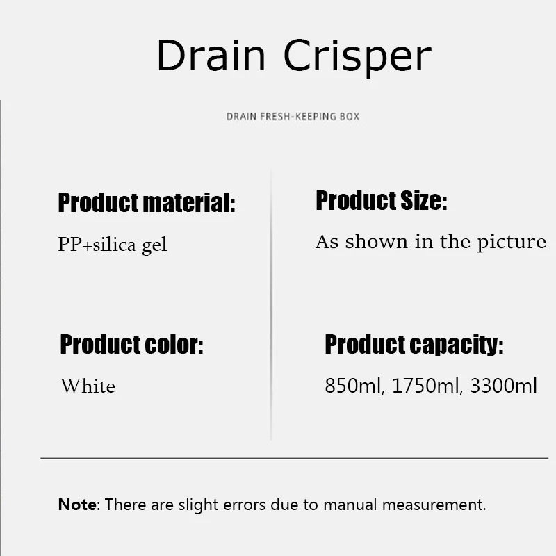 Produce Saver Container with Removable Drain Basket (3.3L)