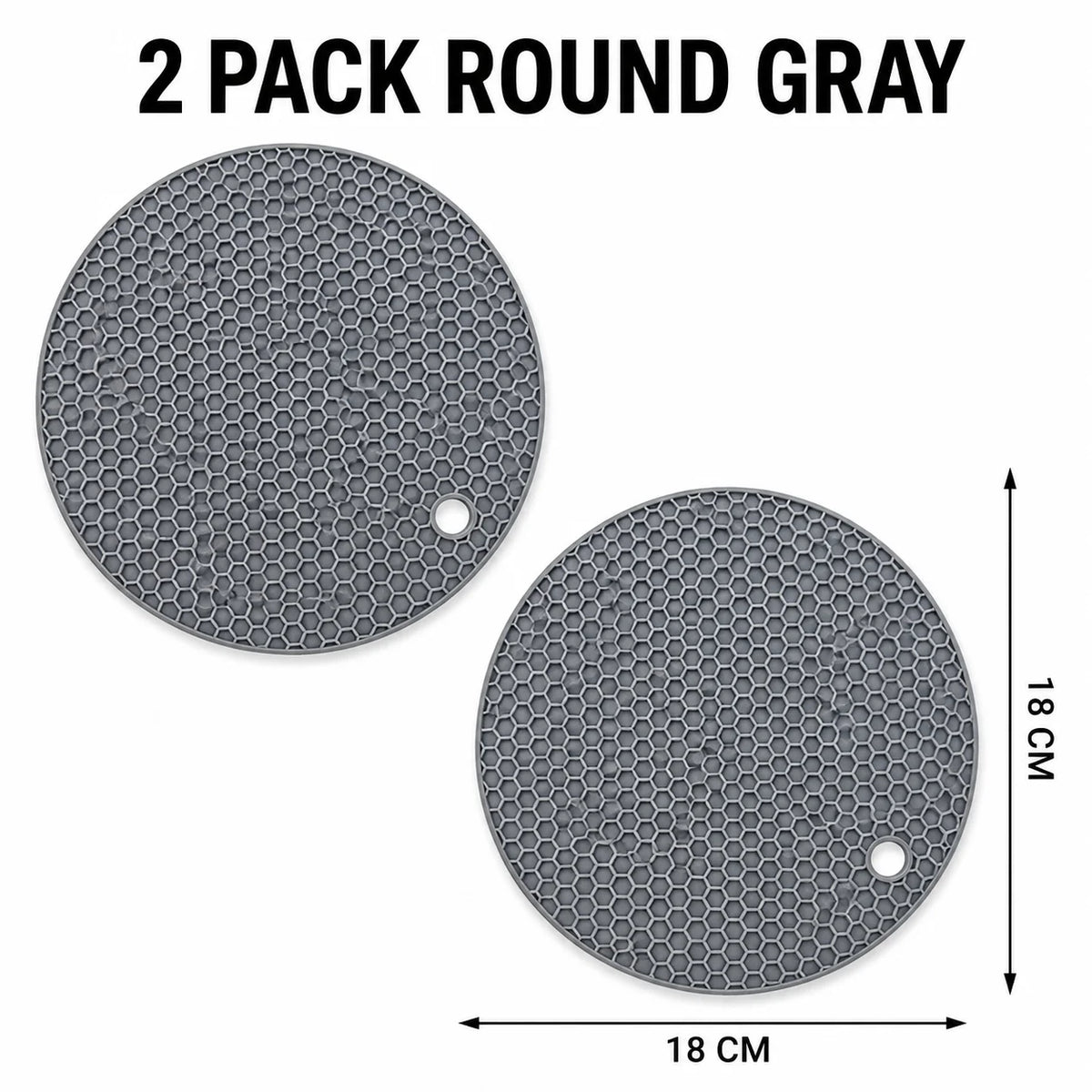 Silicone Honeycomb Trivet Mats, 2-Pack (7 in)