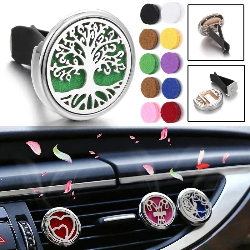 Stainless Steel Aromatherapy Vent Clip Diffuser Locket