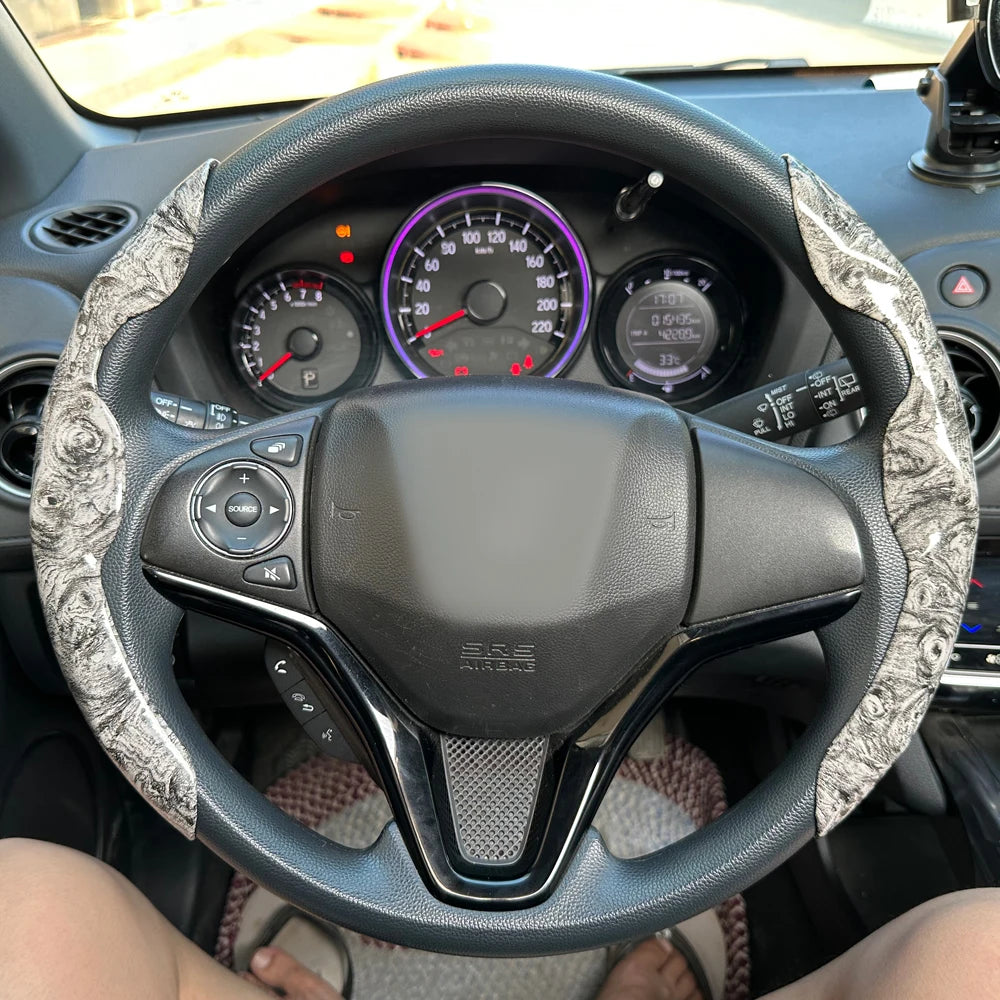 2-Piece Steering Wheel Grip Covers - Universal Fit