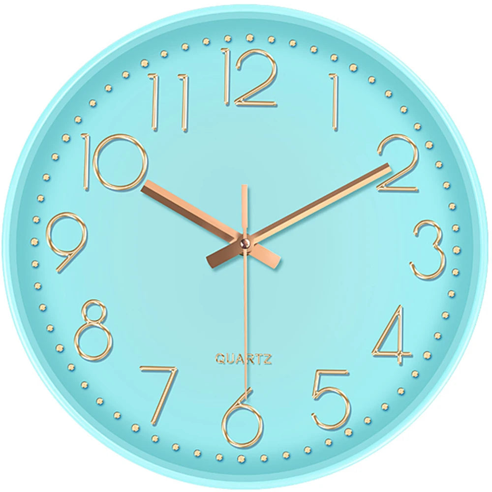 Modern Minimalist Silent Wall Clock with 3D Numbers