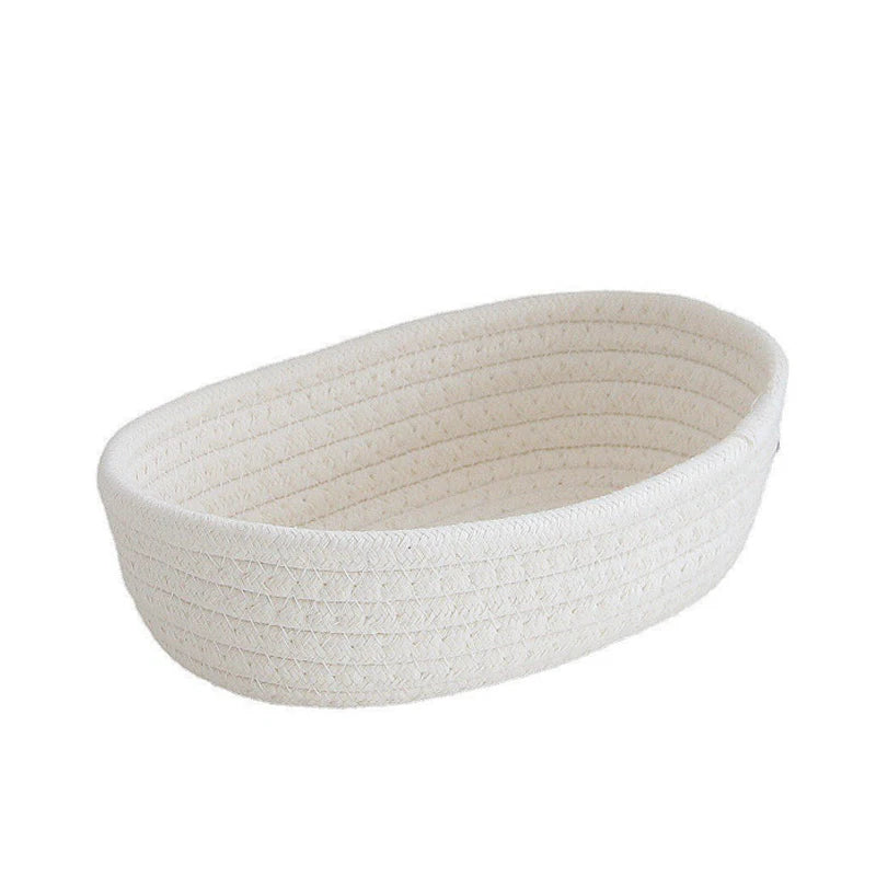 Oval Cotton Rope Woven Catch-All Basket