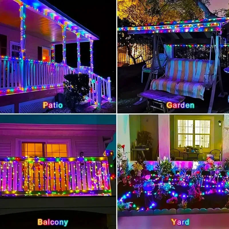 Solar Fairy String Lights – 8 Modes Waterproof Copper Wire Lights for Patio, Garden & Trees