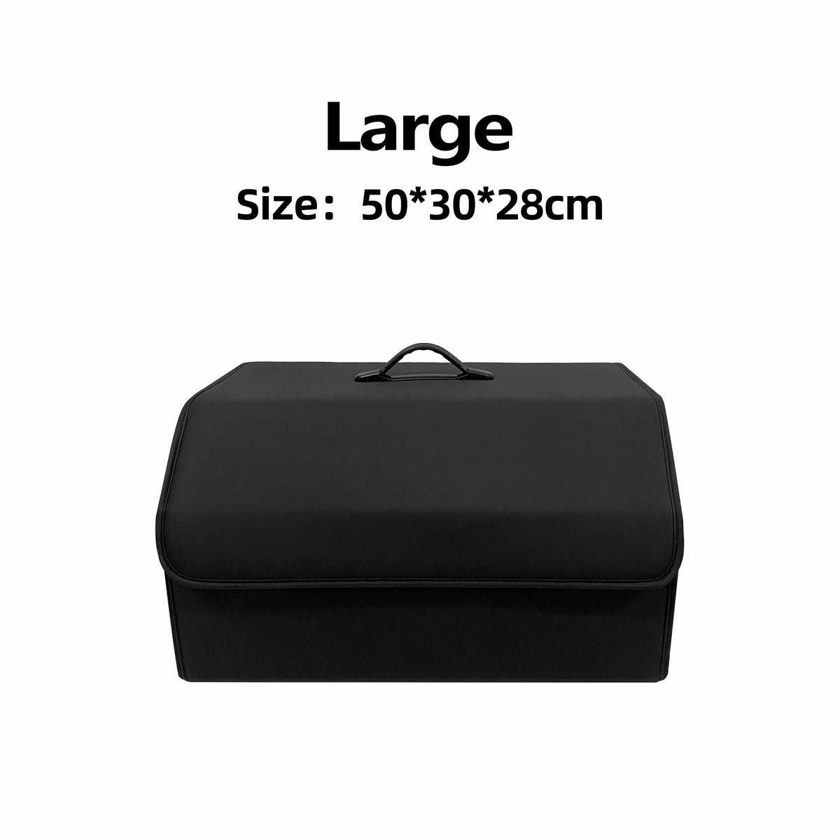 PU Leather Collapsible Trunk Storage Box with Lid - Large