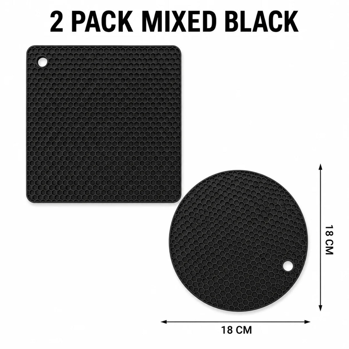 Silicone Honeycomb Trivet Mats, 2-Pack (7 in)